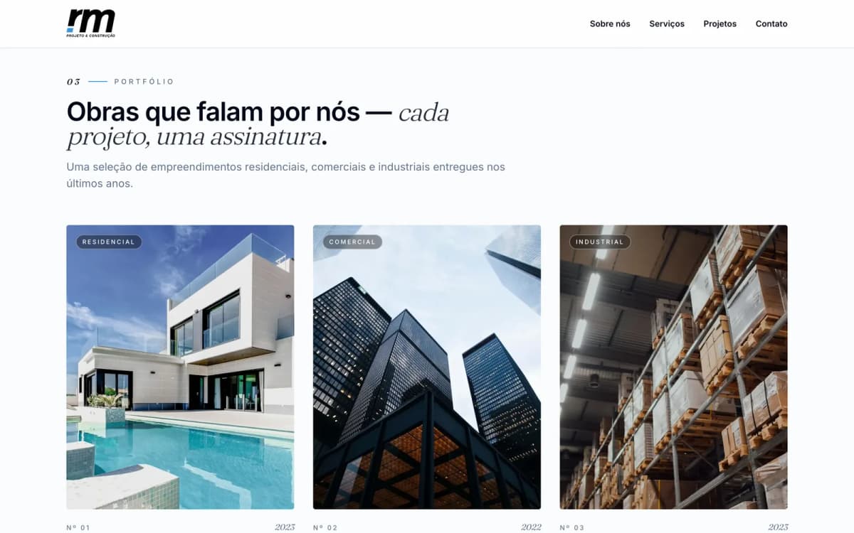 RM Projeto & Construção — abordagem